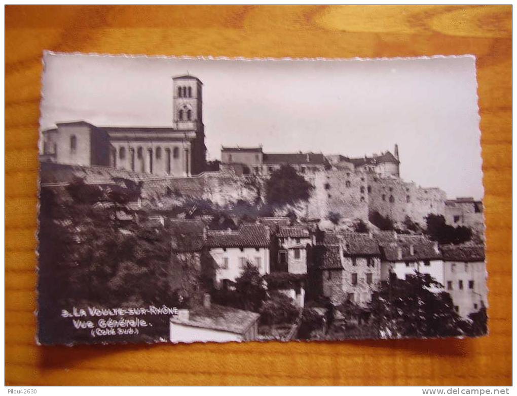 La Voulte Dans L´Ardèche 9 X 14 : Dentelée N&b Vue Générale Côté Sud - La Voulte-sur-Rhône