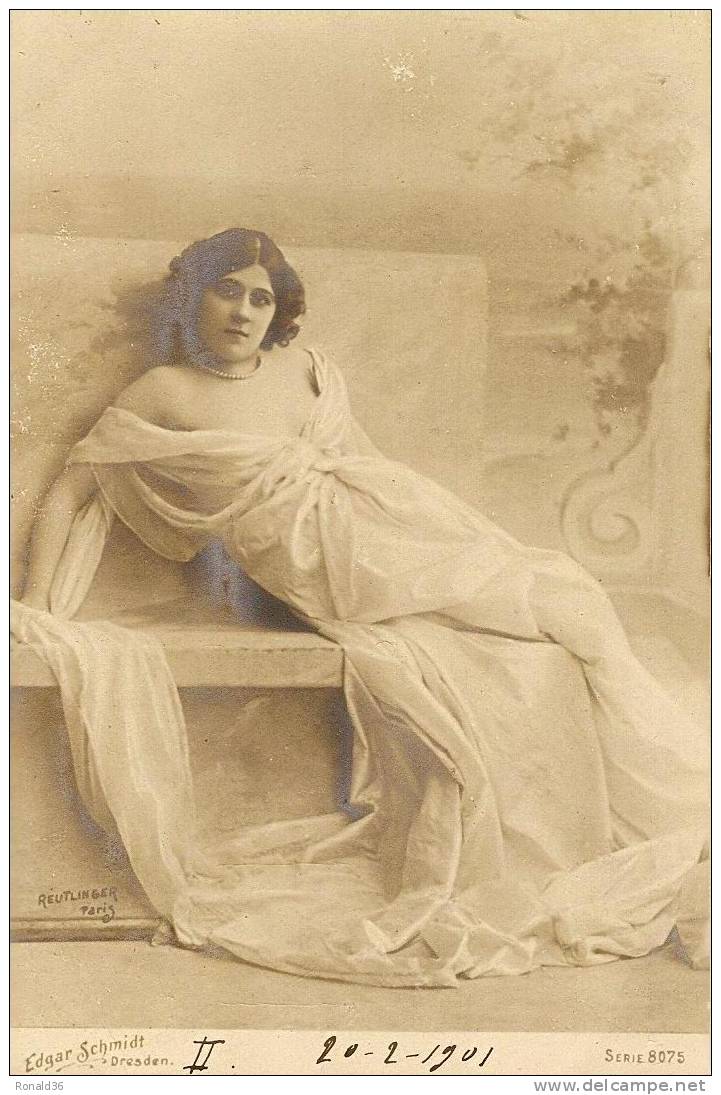 Cp Artiste , Photo Reutlinger :    Femme Nue Voilée , Mode , Robe ( Edgar Schmidt ) Carte Pionnière - Cabarets