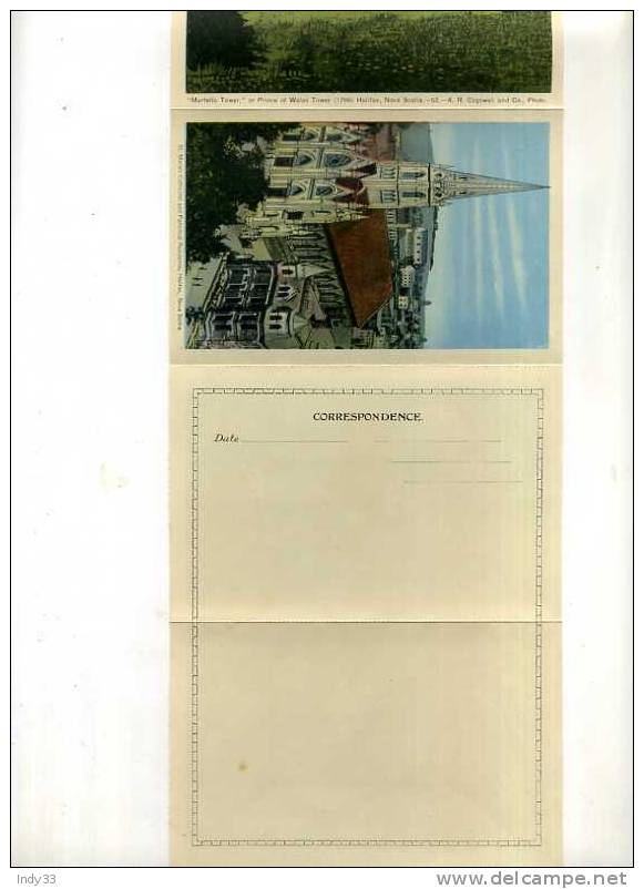 - CANADA . SOUVENIR FOLDER OF HALIFAX . ENVELOPPE-CARNET DE 18 CLICHES - Halifax