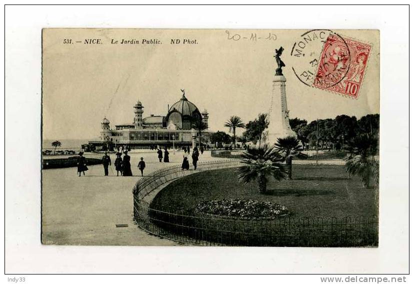 - MONACO . AFFRANCHISSEMENT SIMPLE SUR CP DE 1910   POUR LA FRANCE - Poststempel