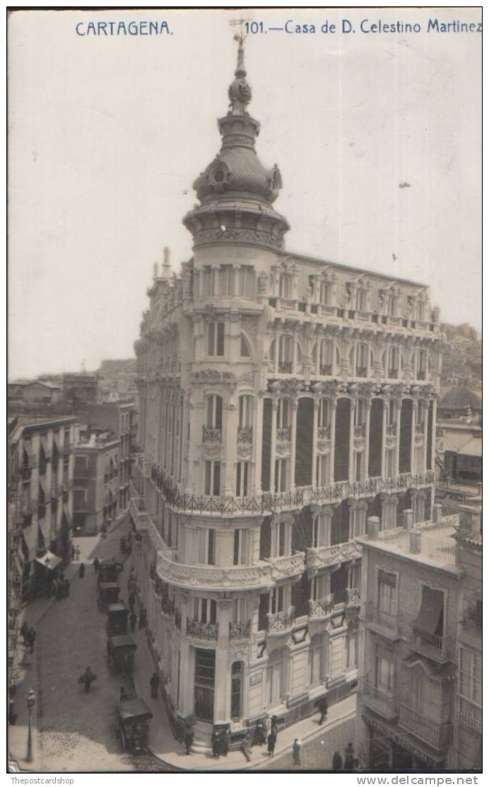 CPA  ESPAGNE  MURCIA CARTAGENA  No.101 CASA DE D CELESTINO MARTINEZ RP REAL PHOTO 2748 - Málaga