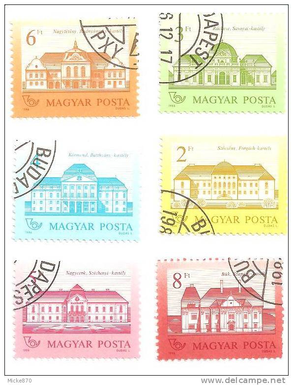 Hongrie N°3064 à 3069 Oblitéré Chateaux - Used Stamps