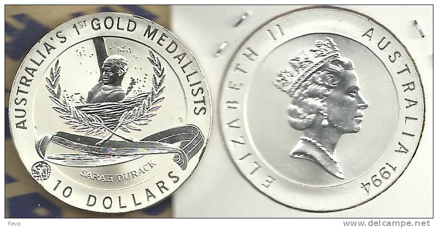 AUSTRALIA $10 AUSTRALIA'S 1ST GOLD MEDALLISTS GREECE  1994 SPORT SILVER  PROOF CV$60A READ DESCRIPTION CAREFULLY !!! - Autres & Non Classés