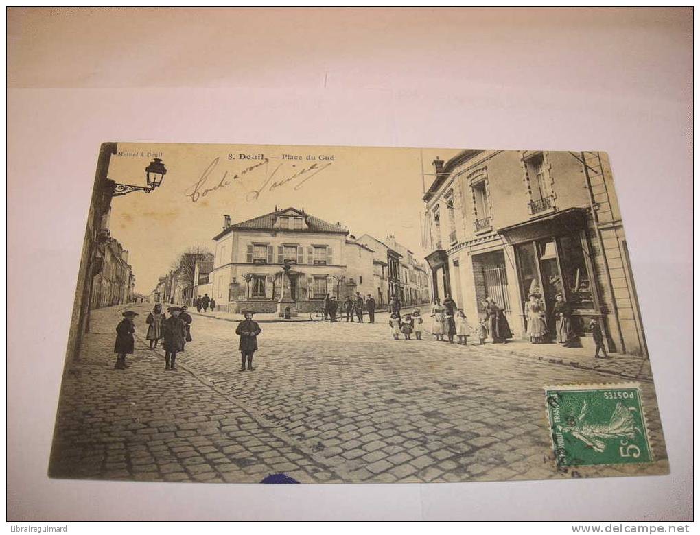 2 Pc - CPA N°8 - DEUIL - Place Du Gué - [95] Val D´Oise - Deuil La Barre