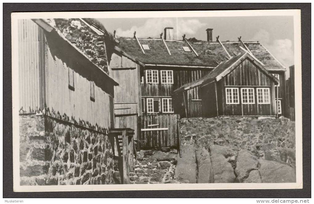 Faroe Islands Úr Tinganesi, Tórshavn Wodden Houses Mint Real Photo Postcard - Faroe Islands