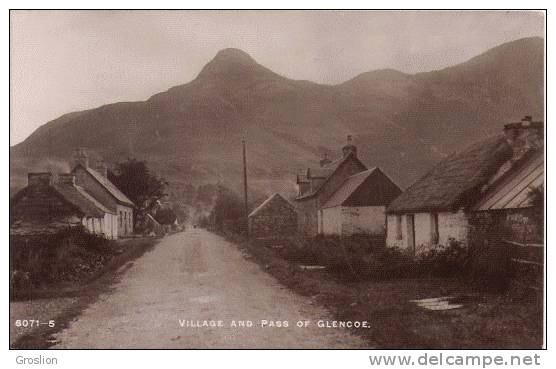 VILLAGE AND PASS OF GLENCOE 6071 - 5 CP PHOTO - Argyllshire