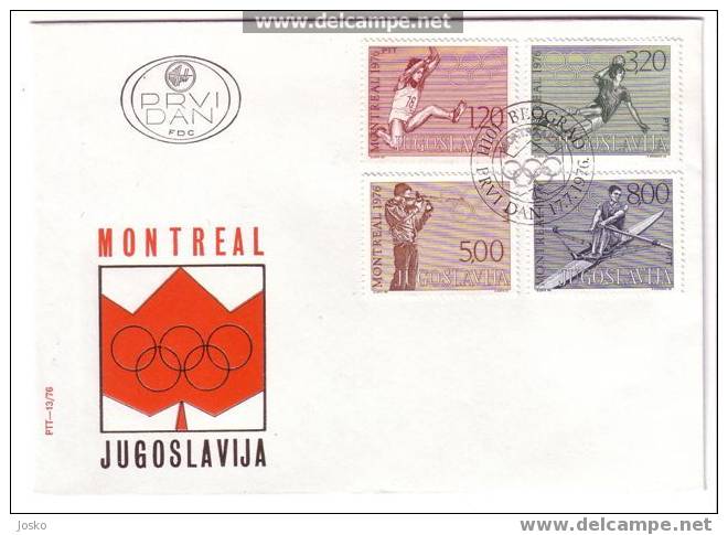 ATHLETICS Men`s Long Jump & HANDBALL & SHOOTING & ROWING ( Yugoslavia )  Athletisme (Saut En Longueur Hommes) Tir Aviron - Ete 1976: Montréal