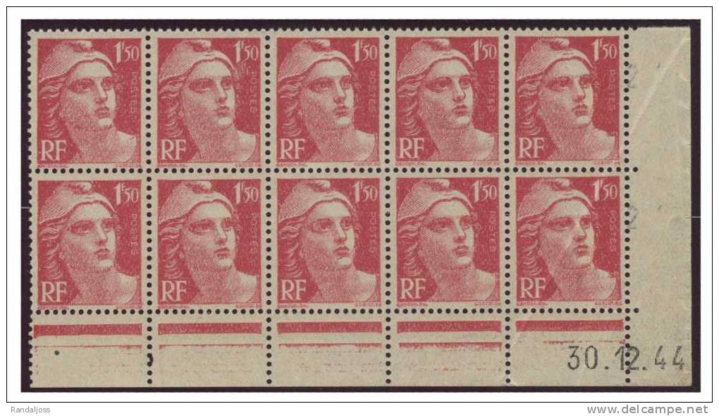 CD De 10 N° 714**_30/12/44_0 Points_Impression Défectueuse_voir Détails - Unused Stamps