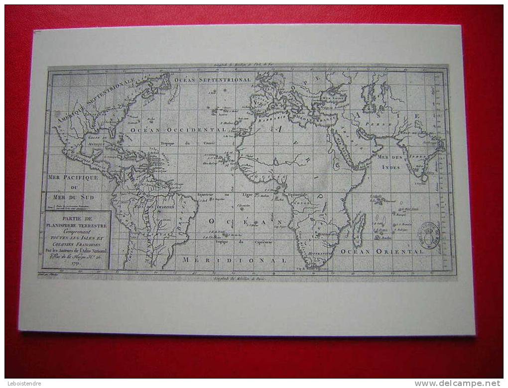 CPM - THEME CARTE GEOGRAPHIQUE-PLANISPHERE-100-1er CARTE DES DEPARTEMENTS ORIGINE 1792-CLICHE BIBLIOTHEQUE NATIONALE - Landkarten