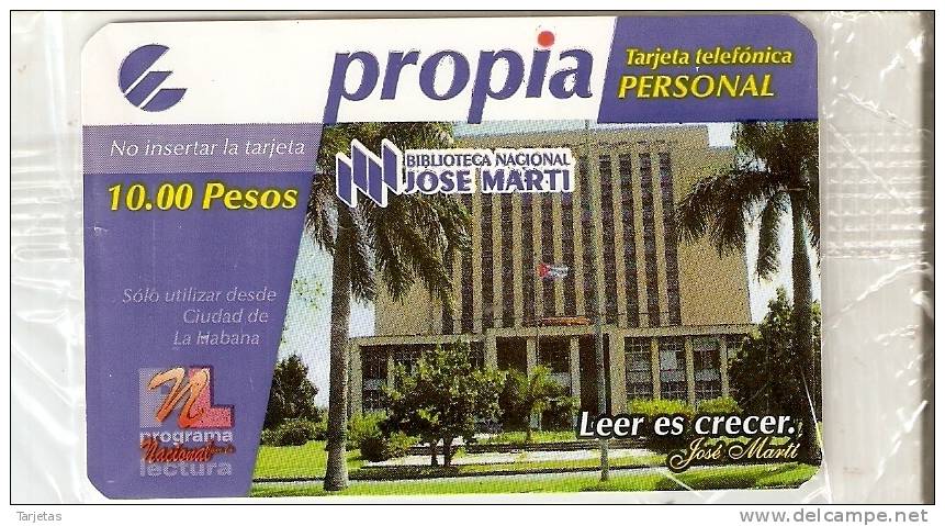 TARJETA DE CUBA DE PROPIA DE MUESTRA  (MUY RARA) NUEVA-MINT - Cuba