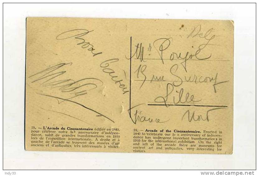 -  BELGIQUE . AFFRANCHISSEMENT COMPOSE  SUR CP DE 1927  POUR LA FRANCE - Lettres & Documents