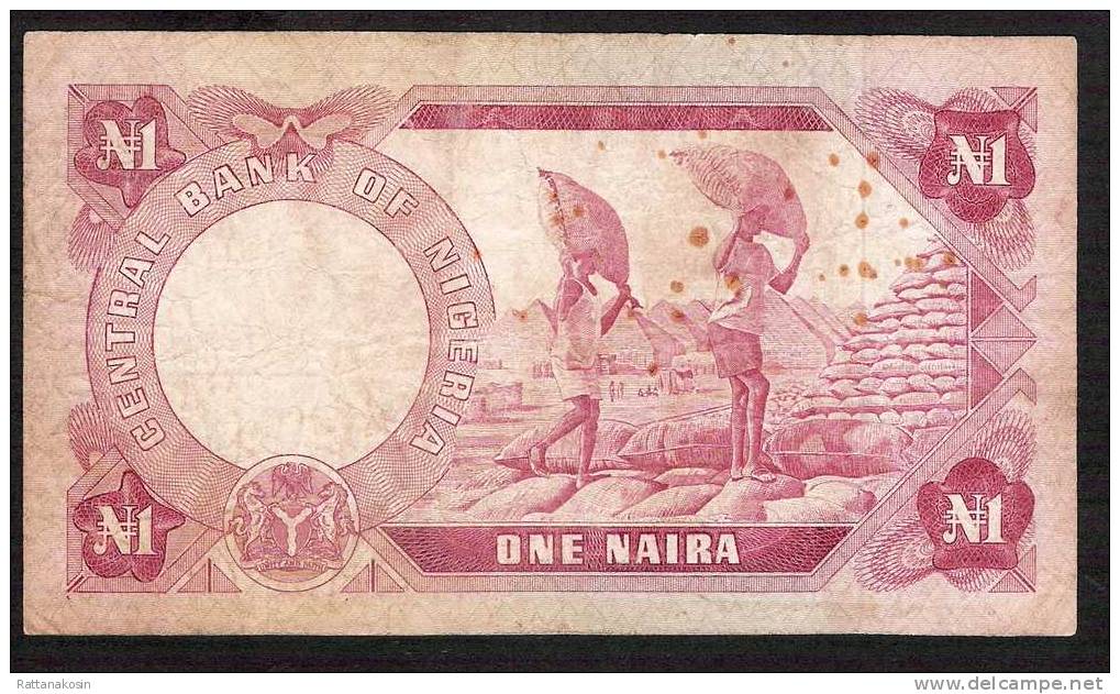 NIGERIA P15d 1  NAIRA 1973  #DR/69 Signature 4    AVF     NO P.h. ! - Nigeria