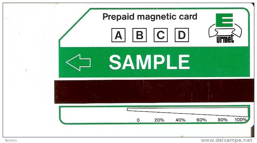 TARJETA DE URMET PATENT DE MUESTRA  SAMPLE  (MUY RARA) NUEVA-MINT - Origine Sconosciuta