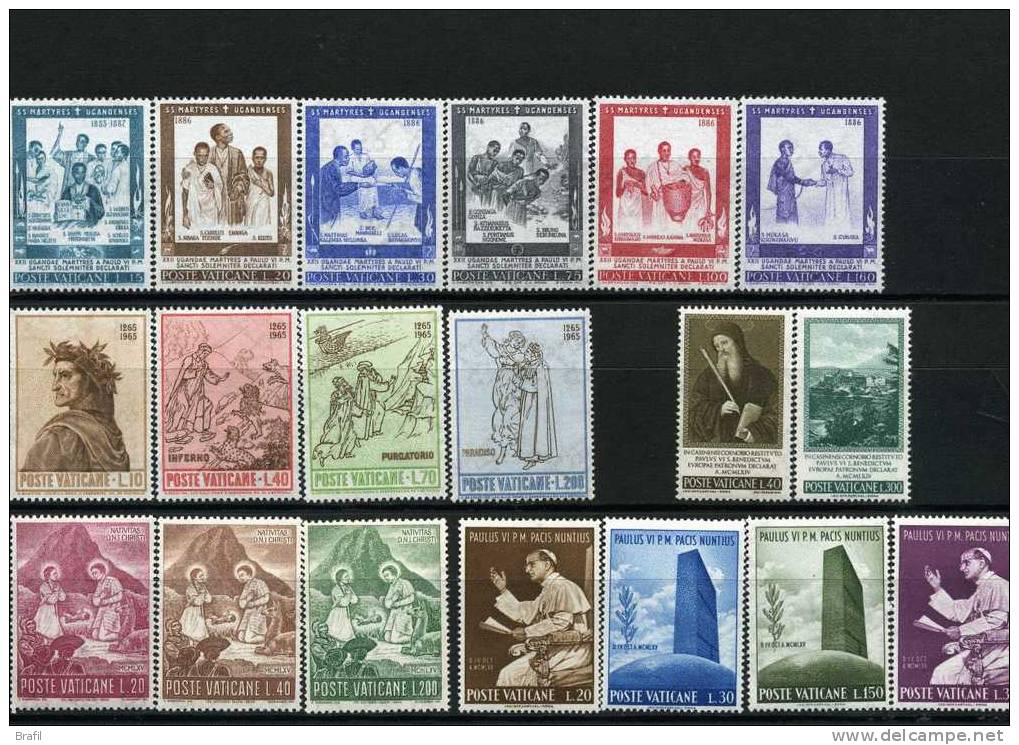 1965 Vaticano Annata Completa 19 Sellos (**) - Unused Stamps