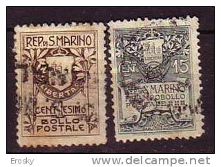 Y8180 - SAN MARINO Ss N°47/48 - SAINT-MARIN Yv N°47/48 - Used Stamps