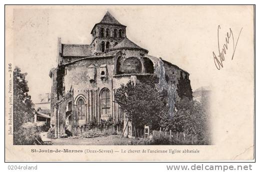 St Jouin De Marnes - Le Chevet De L'ancienne Eglise Abbatiale  - Carte Précurseur  : Achat Immédiat - Saint Jouin De Marnes