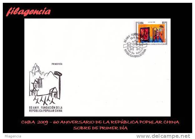 AMERICA. CUBA SPD-FDC. 2009 60 ANIVERSARIO DE LA REPÚBLICA POPULAR CHINA. PINTURA - FDC