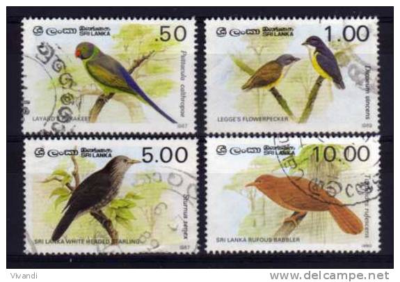 Sri Lanka - 1987/90 - Birds (3rd Series With Imprint Dates) - Used - Sri Lanka (Ceylon) (1948-...)