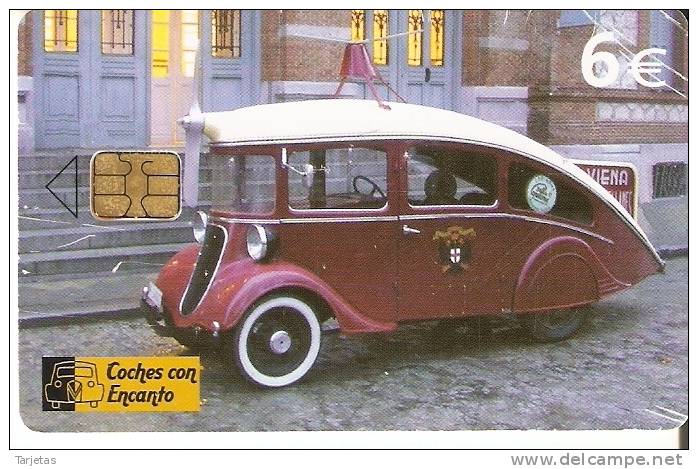 TARJETA DE ESPAÑA DE UN COCHE SINGER 9  (CAR) ( Un Poco Rozada) - Basisausgaben