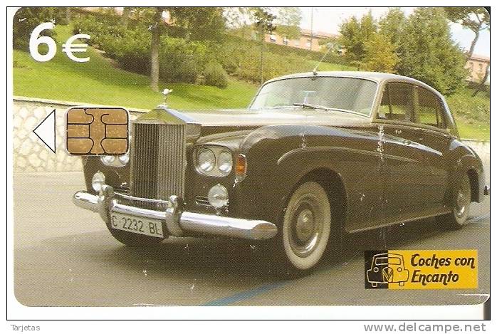 TARJETA DE ESPAÑA DE UN COCHE ROLLS ROYCE (CAR) ( Un Poco Rozada) - Basisausgaben