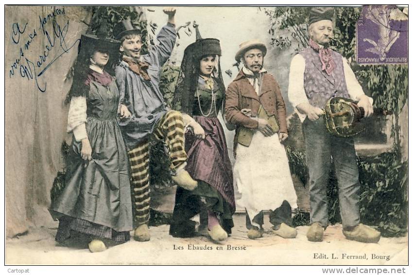CPA 01 BOURG-en-BRESSE - Les Ebaudes En Bresse (1907 ) - Danses