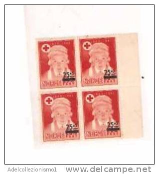 28841)quartina 1945 Serie Pro Croce Rossa Spr 25+5 - Neufs