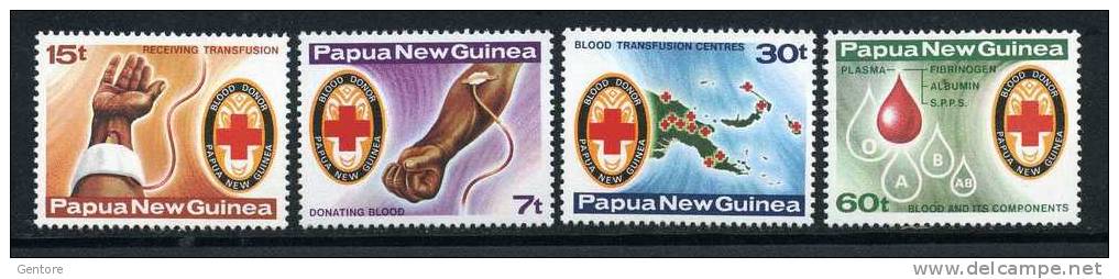 PAPUA NEW GUINEA 1980  Donation Of Blood  Cpl Set Of 4  Yvert  Cat. N° 393/96 Absolutely Perfect MNH ** - Théâtre