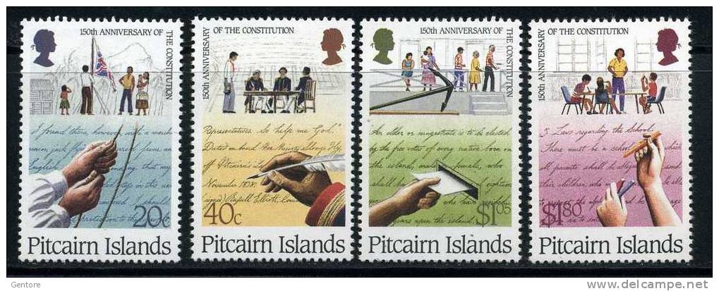 PITCAIRN ISLANDS 1988  150° Ann. Constitution  Cpl Set Of 4 Yvert  Cat. N° 309/12  Absolutely Perfect MNH ** - Pitcairninsel