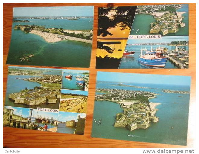 Lot 444 * Ensemble De    4 Cartes Sur  PORT LOUIS - Port Louis