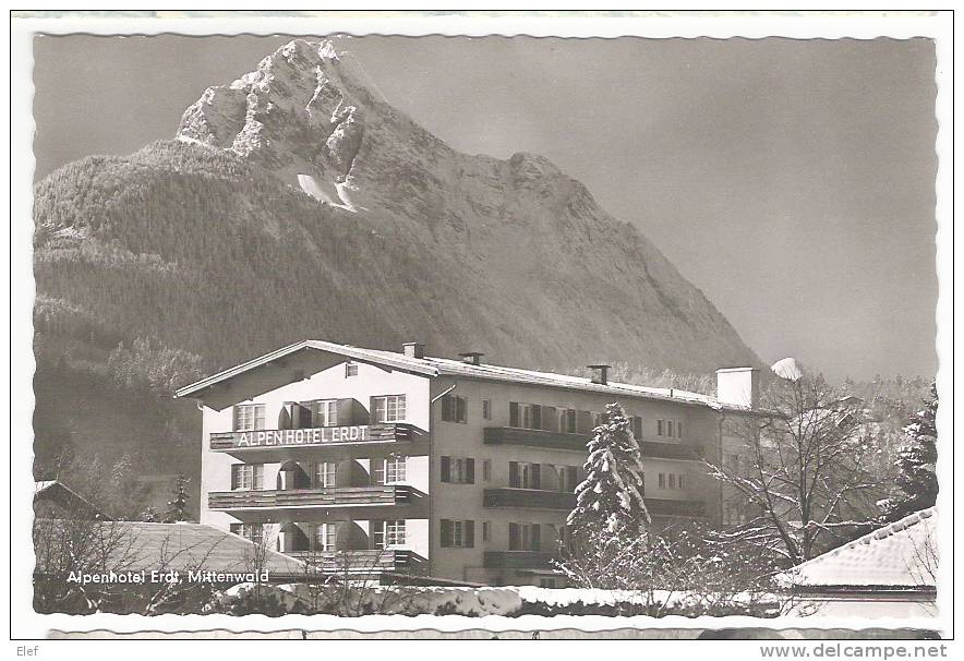 Alpenhotel Erdt , MITTENWALD (Bayern , Deutschland) ; Années 50; TB - Mittenwald