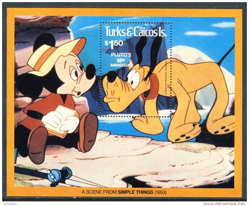 1979 Turks & Caicos Islands MNH Souvenir Sheet " GOOFY" Walt Disney Cartoon Character - Turks & Caicos (I. Turques Et Caïques)