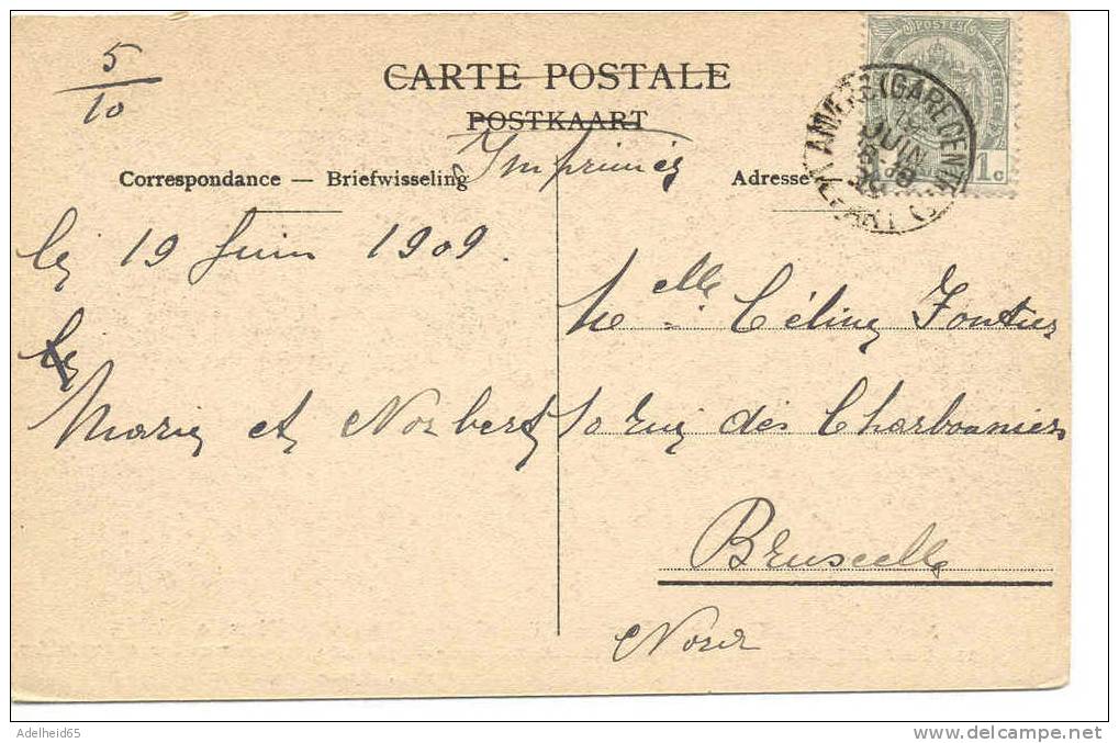 1909 Fêtes Coloniales Anvers Antwerpen Stoet, Cortège Char Des Gommes Et Importation Climan-Ruyssers - Antwerpen