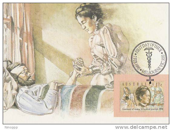 Australia-1990 Centenary Of Women In Medical Practise  Maximum Card - Other & Unclassified