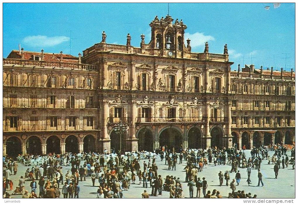 Spain - Espana - Salamanca - Plaza Mayor - Main Square Old Postcard Postal [P505] - Salamanca
