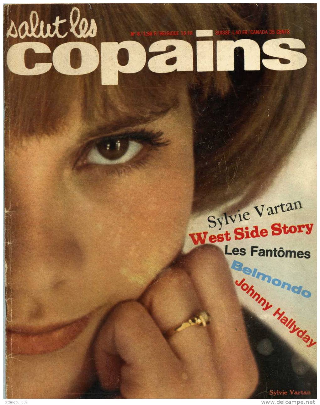 SALUT LES COPAINS N° 8. (SLC).  Mars 1963. SYLVIE VARTAN. JOHNNY HALLYDAY. 2 POSTERS Plus SUPERBES PHOTOS. - Muziek