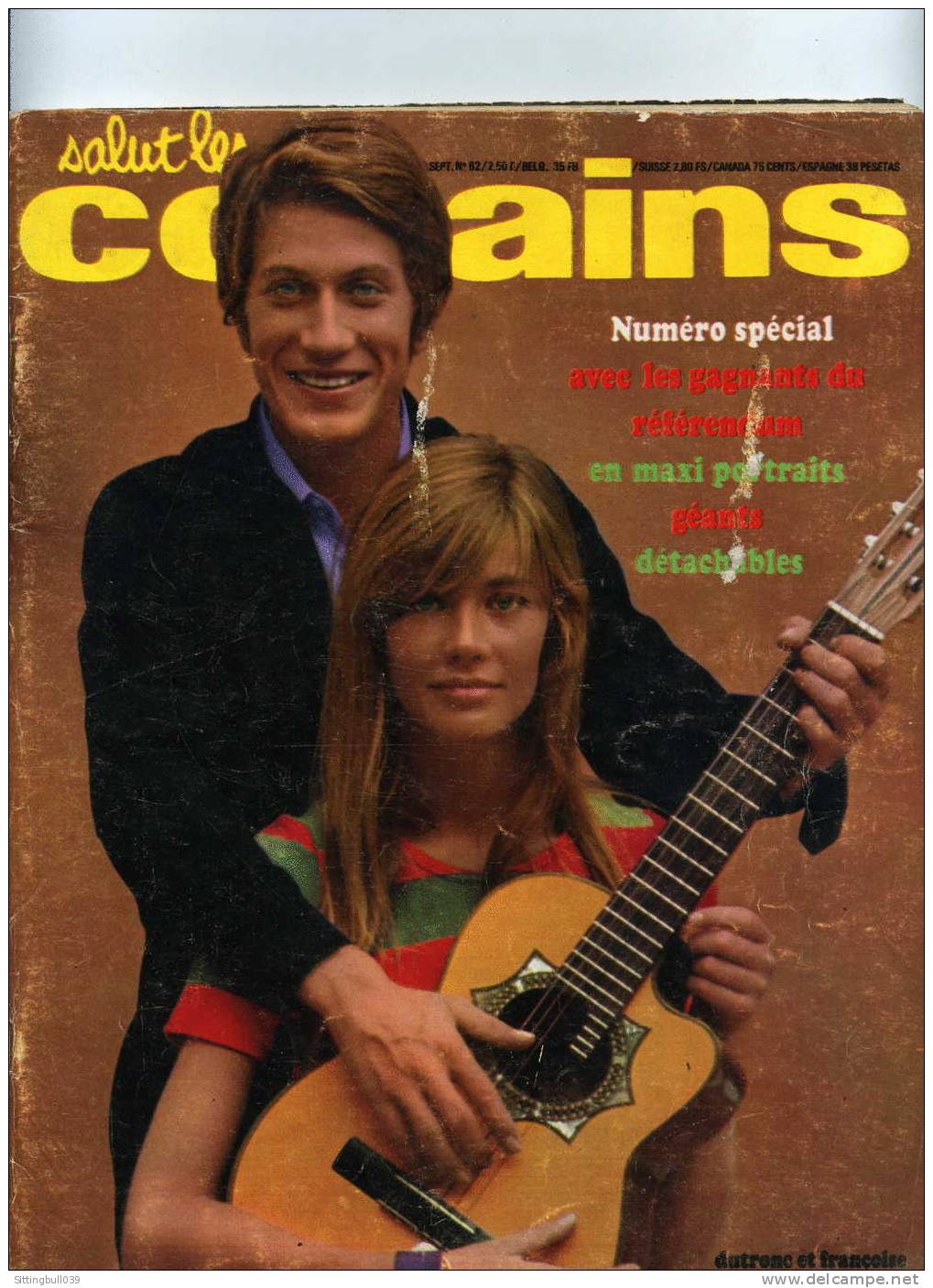 SALUT LES COPAINS N° 62. (SLC). SEPT. 1968. DUTRONC Et Françoise, Les MONKEES, Etc. POSTER Et SUPERBES PHOTOS. - Musik