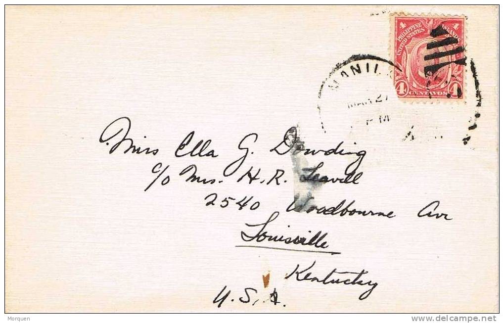 1303. Carta MANILA (Filipinas) 1915.  Administracion Americana - Philippinen