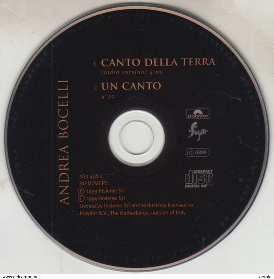 ANDREA BOCELLI    //  CANTO DELLA  TERRA - Autres - Musique Italienne