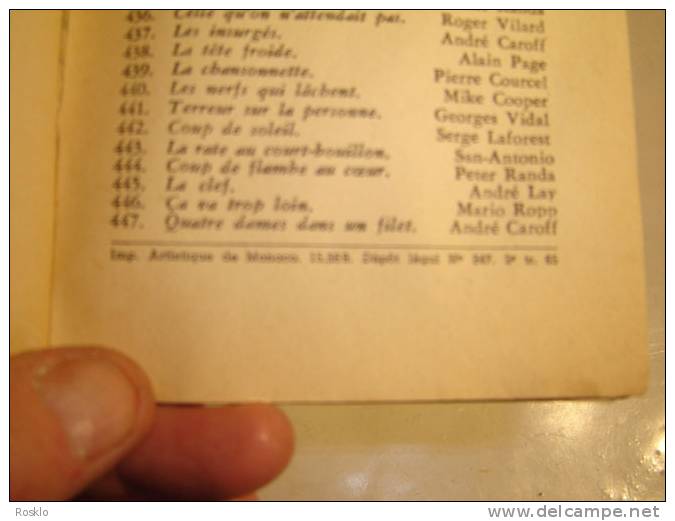 ROMAN POLICIER / SAN ANTONIO N° 123 DE 1965 LES ANGES SE FONT PLUMER  /  BEL  ETAT - San Antonio