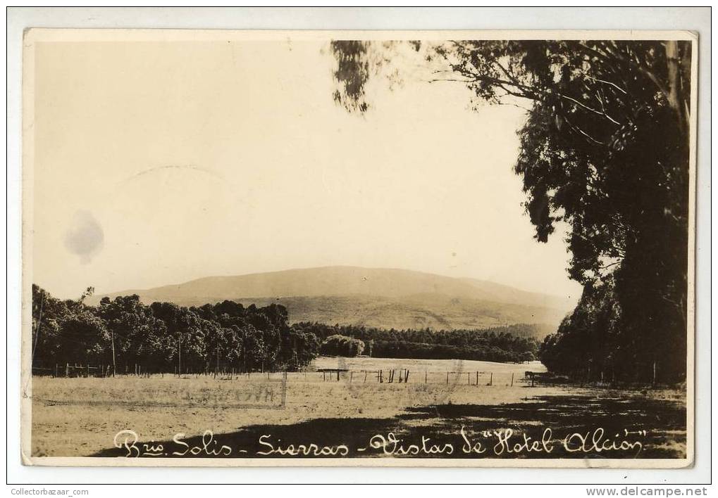 URUGUAY Ca1900 Real Photo POSTCARD - Solis Resort - Hills- Alción Hotel View - Hotels & Restaurants