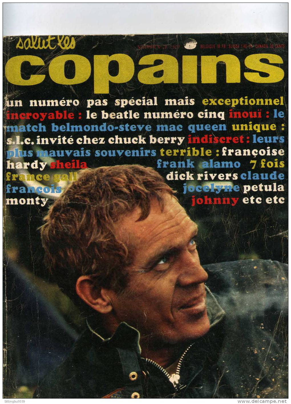 SALUT LES COPAINS N° 28 (SLC) NOV. 1964. STEVE MAC QUEEN, CHUCK BERRY, EDDY MITCHELL, Etc. SUPERBES PHOTOS. - Music