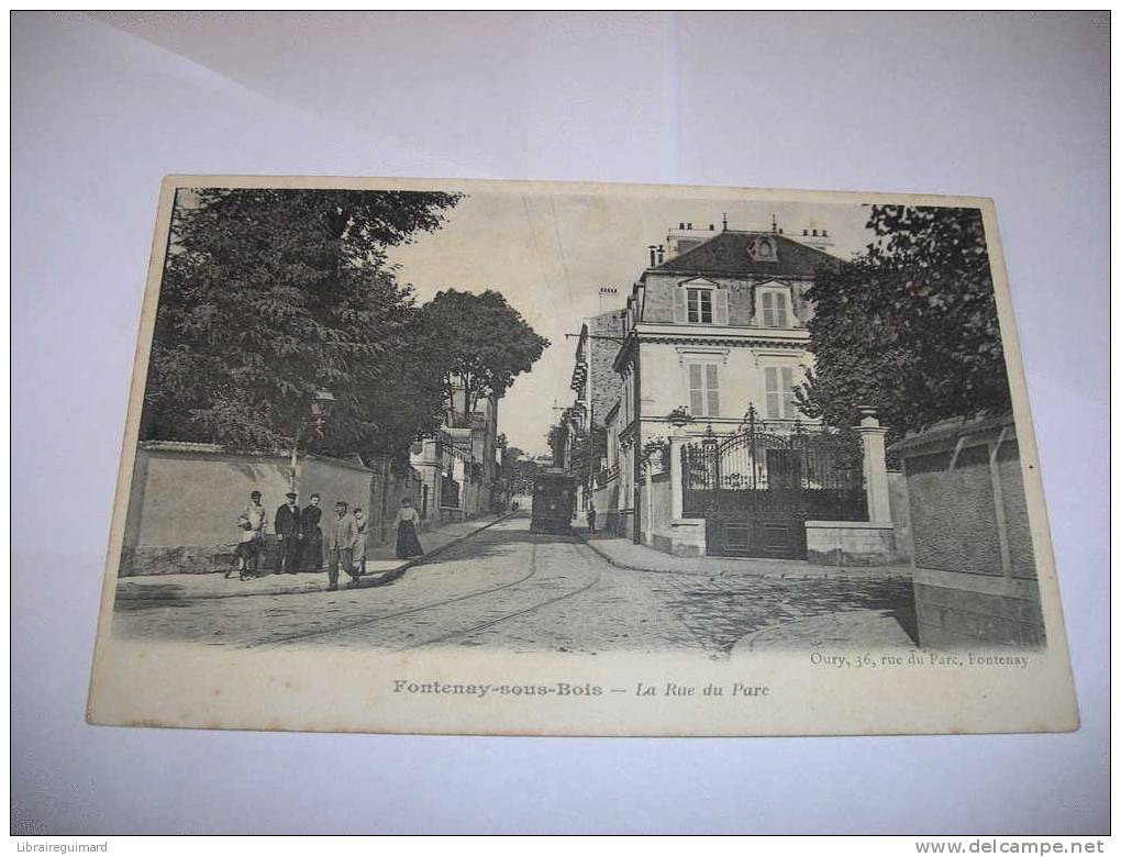 2 Sc - CPA - FONTENAY-SOUS-BOIS - La Rue Du Parc - [94] Val De Marne - Fontenay Sous Bois