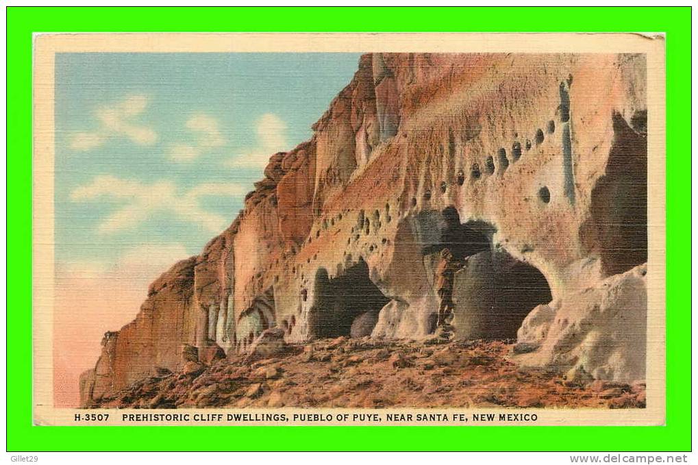 SANTA FE, NM - PREHISTORIC CLIFF DWELLINGS, PUEBLO OF PUYE - ANIMATED - - Santa Fe