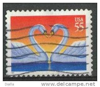 USA 1997, Yv. 2589, Coeur  Heart, Love Amour,  Swan Cygne Oiseau Bird - Cygnes