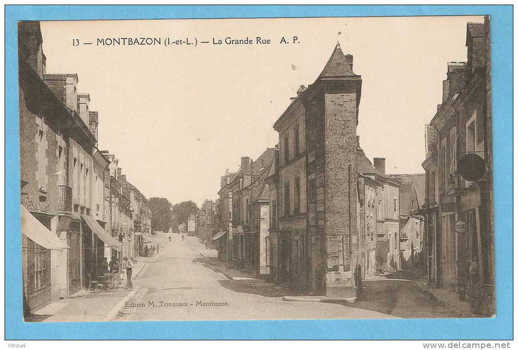 CPA - Montbazon - La Grande Rue-commerces - 37- Indre Et Loire - Montbazon