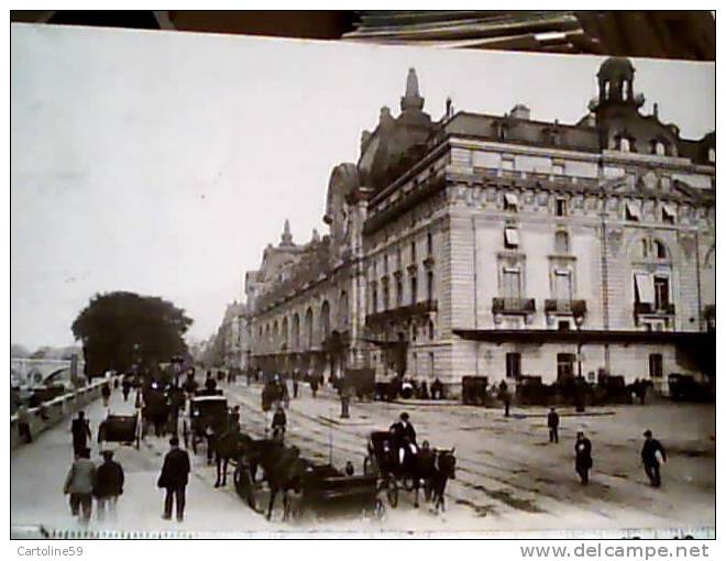 FRANCE PARIS GARE D'ORLEANS  STAZIONE  E QUAI D'ORSAY ANIME  CARROZZE VB1908  CF8774 - Public Transport (surface)