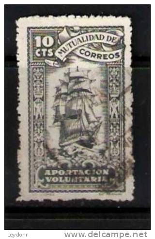 Spain - Espana - Aportacion Voluntaria - Sail Ship - Fiscal-postal