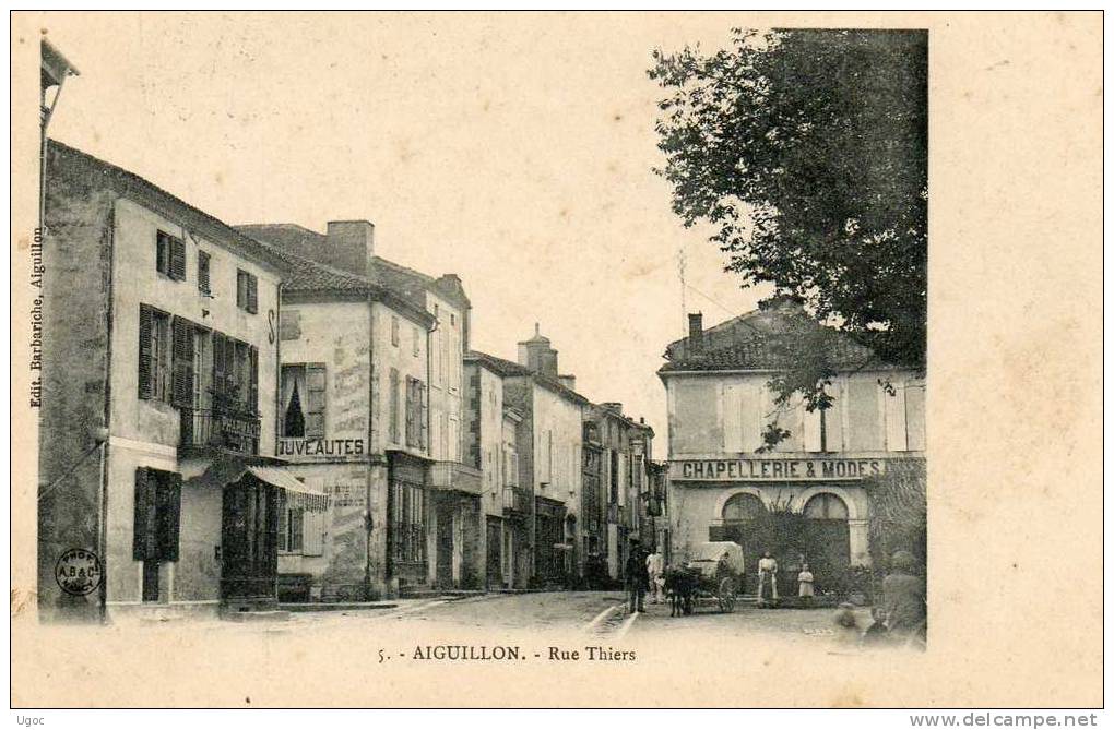 CPA - 47 - AIGUILLON - Rue Thiers - 349 - Autres & Non Classés