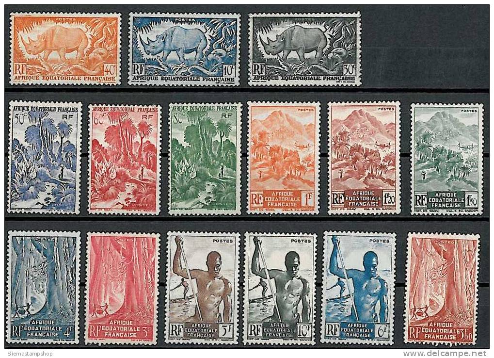 AFRICA EQUATORIAL FRANCE - SELECTION 19 STAMPS - Nuevos