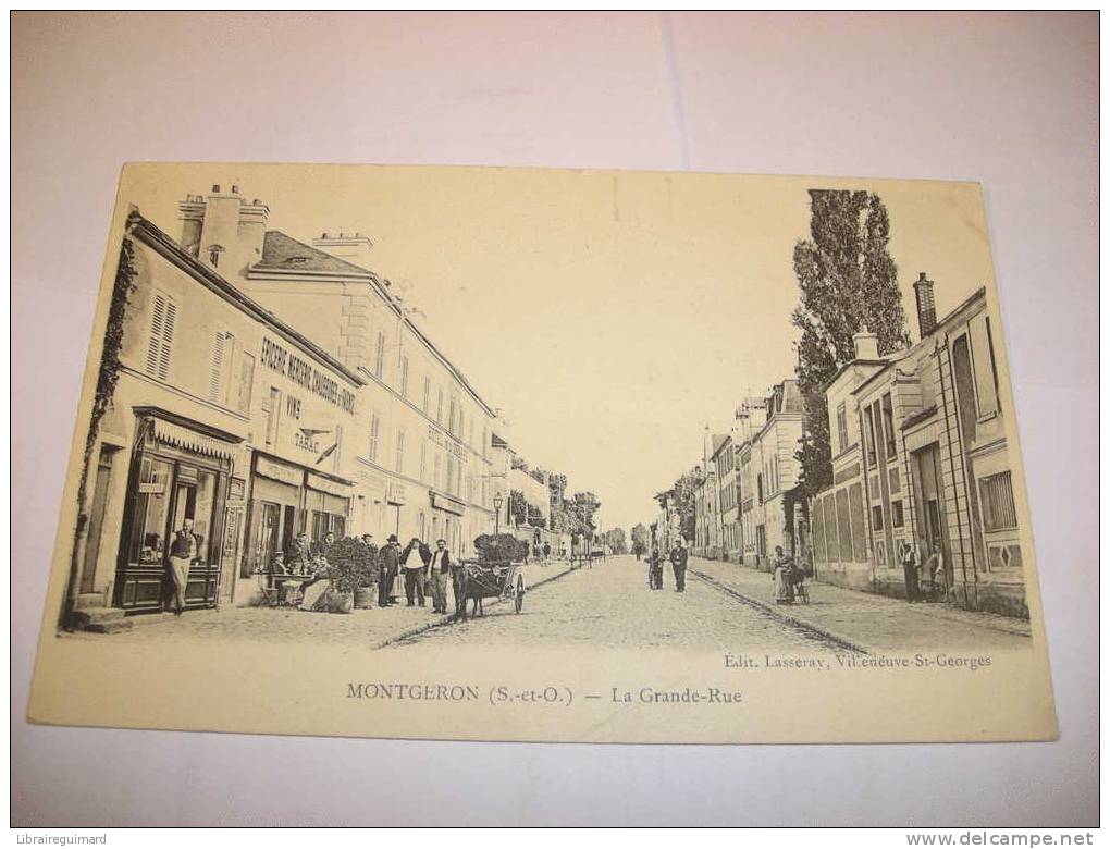 2 Sr - CPA  -  MONTGERON - La Grande Rue - [91] Essonne - Montgeron